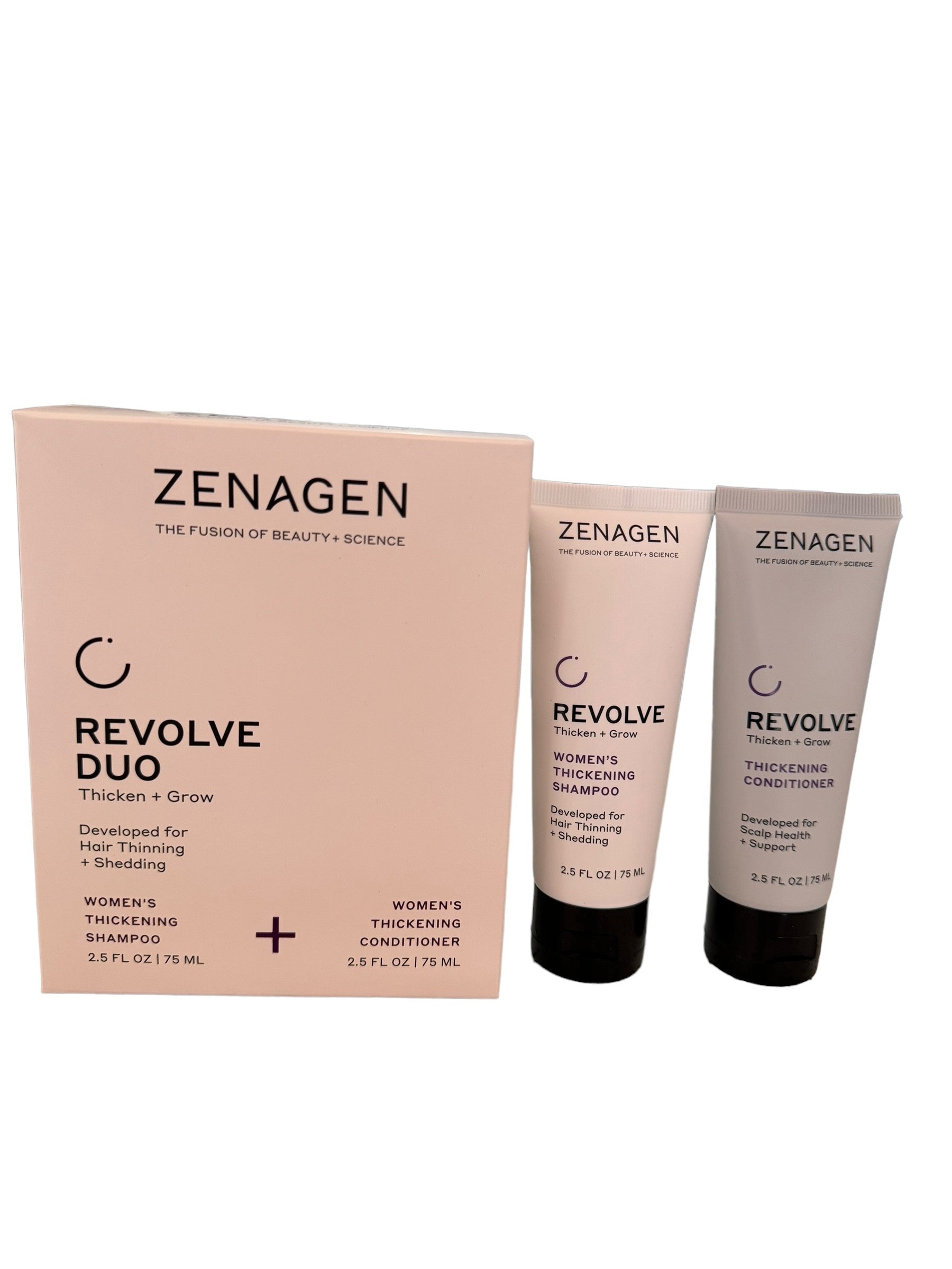 Zenagen Revolve Shampoo Treatment For Women & Thickening Conditioner 2.5 oz - DUO