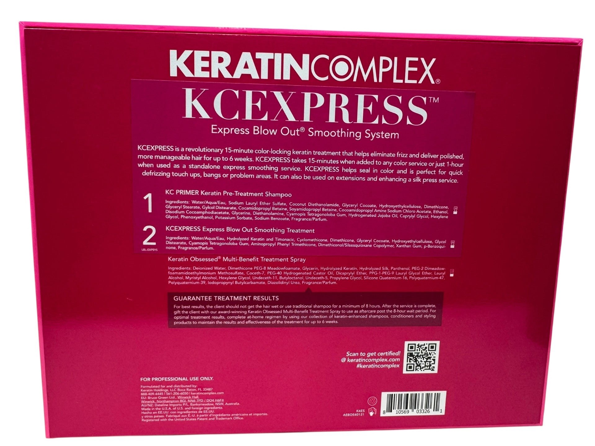 Keratin Complex EBO Express Blow out Smoothing System