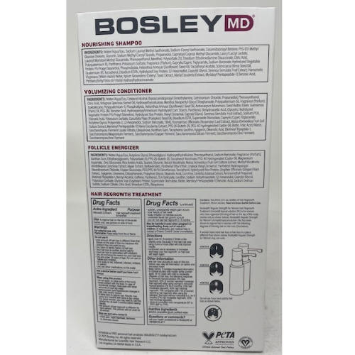 Bosley MD Hair Regrowth Kit for Women - 60 Day Supply