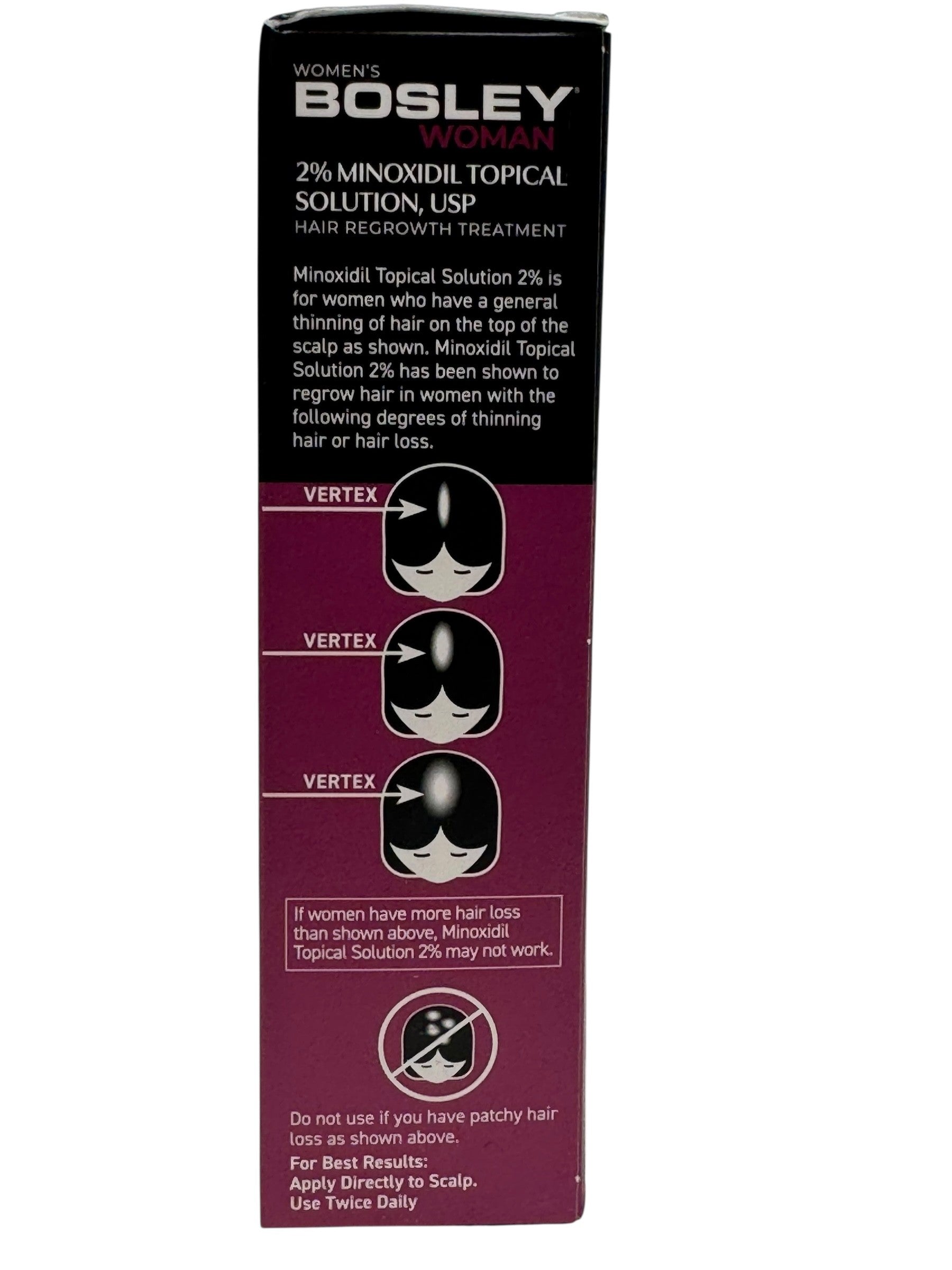 Bosley WOMAN 2% Minoxidil Topical Solution One Month Supply 2 Oz Exp Date 01/27
