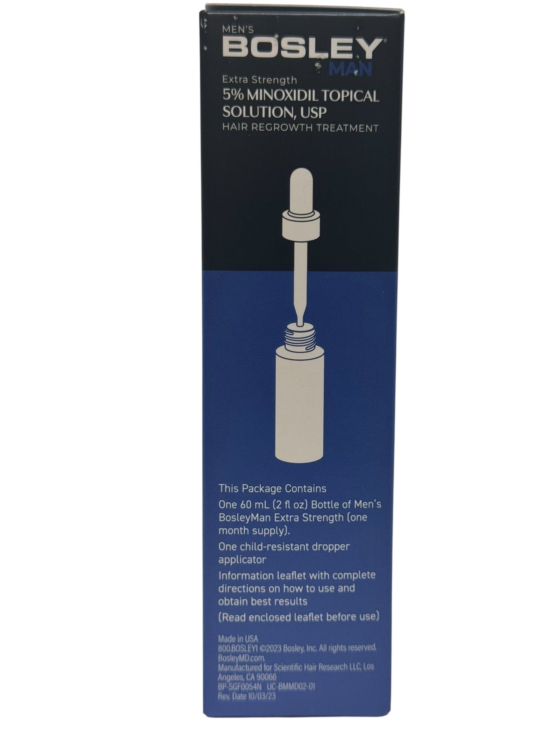 Bosley MAN 5% Minoxidil Topical Solution One Month Supply 2 Oz