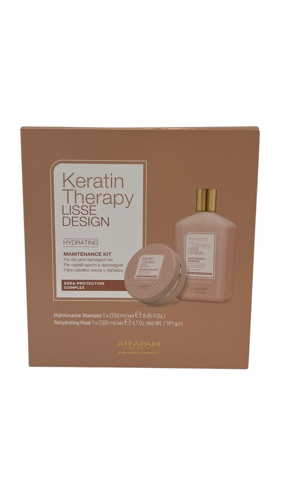 Alfaparf Lisse Design Keratin Therapy Maintenance Kit - Includes Shampoo and Mask