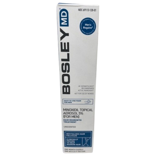 Bosley MD Minoxidil Topical Aerosol 5% for Men 2.11 Oz - One Month Supply