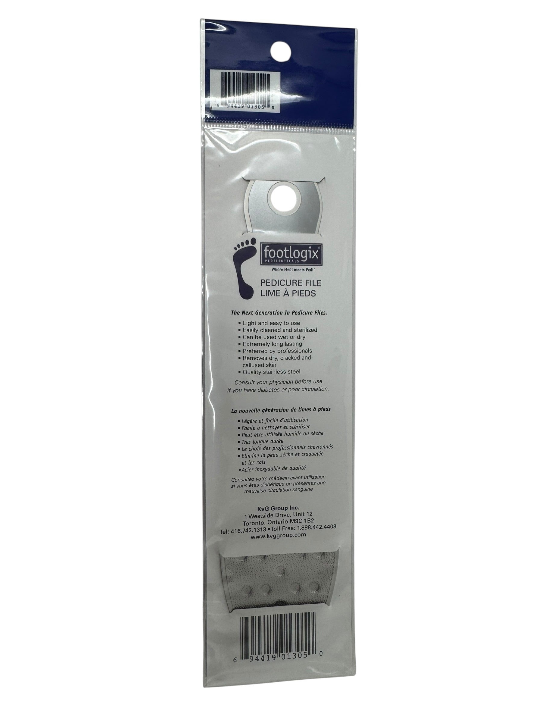 Footlogix Double Sided Stainless Steel File - Coarse/Fine