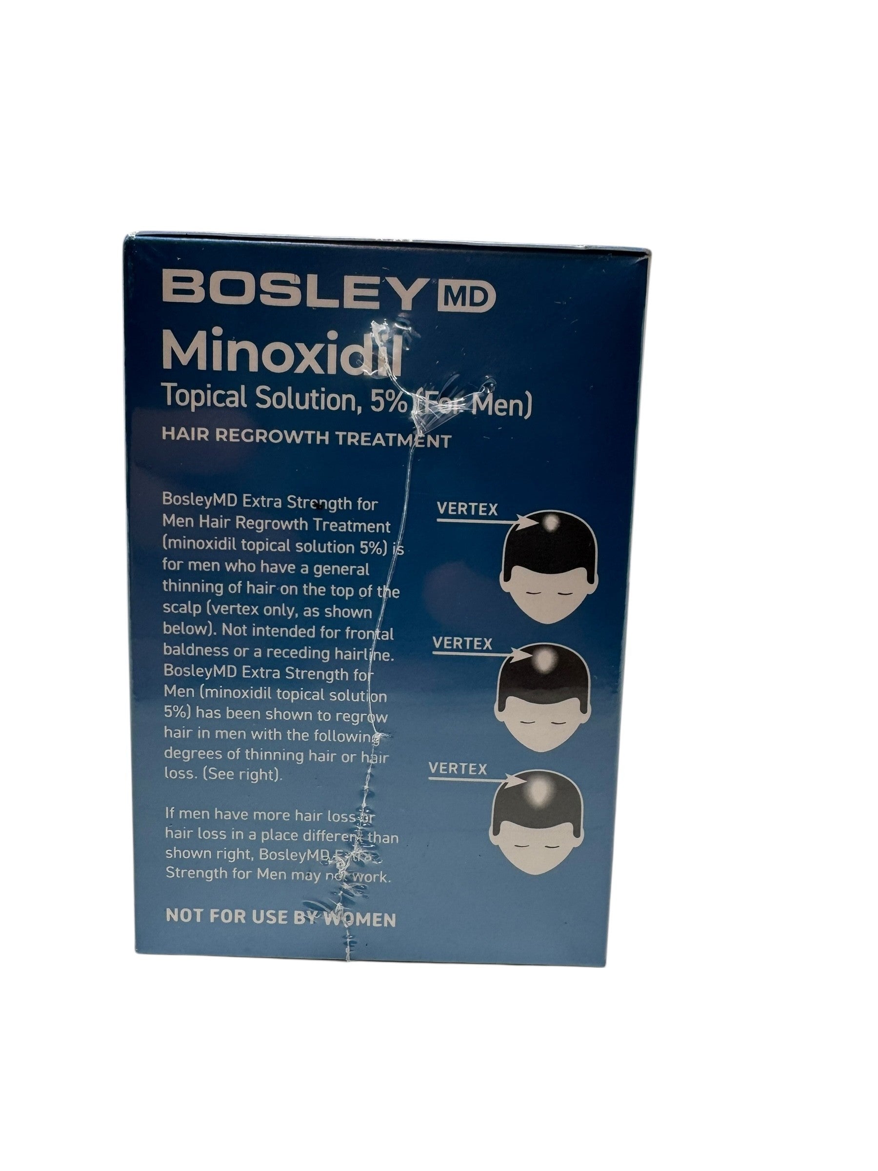 Bosley MD Hair Regrowth Treatment Minoxidil Solution 5% for Men - SIX Months Supply DROPPER