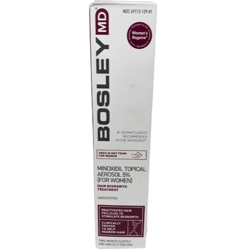 Bosley MD Minoxidil Topical Aerosol 5% for Women 2.1 Oz - Two Month Supply