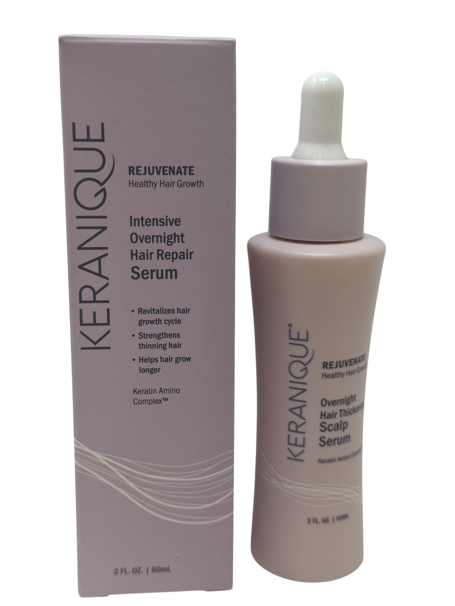 Keranique Intensive Overnight Hair Repair Serum 2 Oz