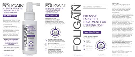 FOLIGAIN Intensive Targeted Treatment For Thinning Hair For Women with 10% Trioxidil 2 oz