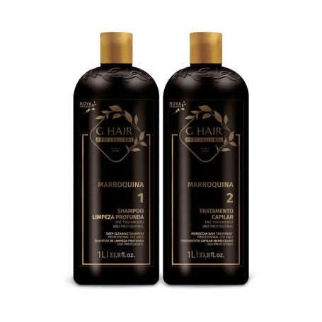 G.HAIR Moroccan Keratin Smoothing Treatment Kit Liter