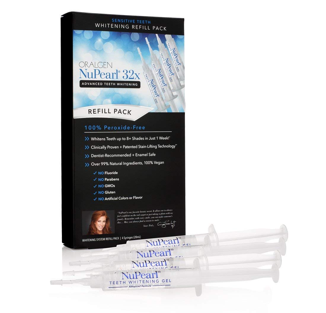 ORALGEN NuPearl.32x Advanced Teeth Whitening System Refill Pack 4 Syringes (PEROXIDE-FREE), 0.17oz